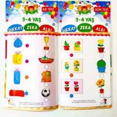 3-4 - Yaş (A-B) Dikkat ve Zeka Geliştirme +İlk-Son Test