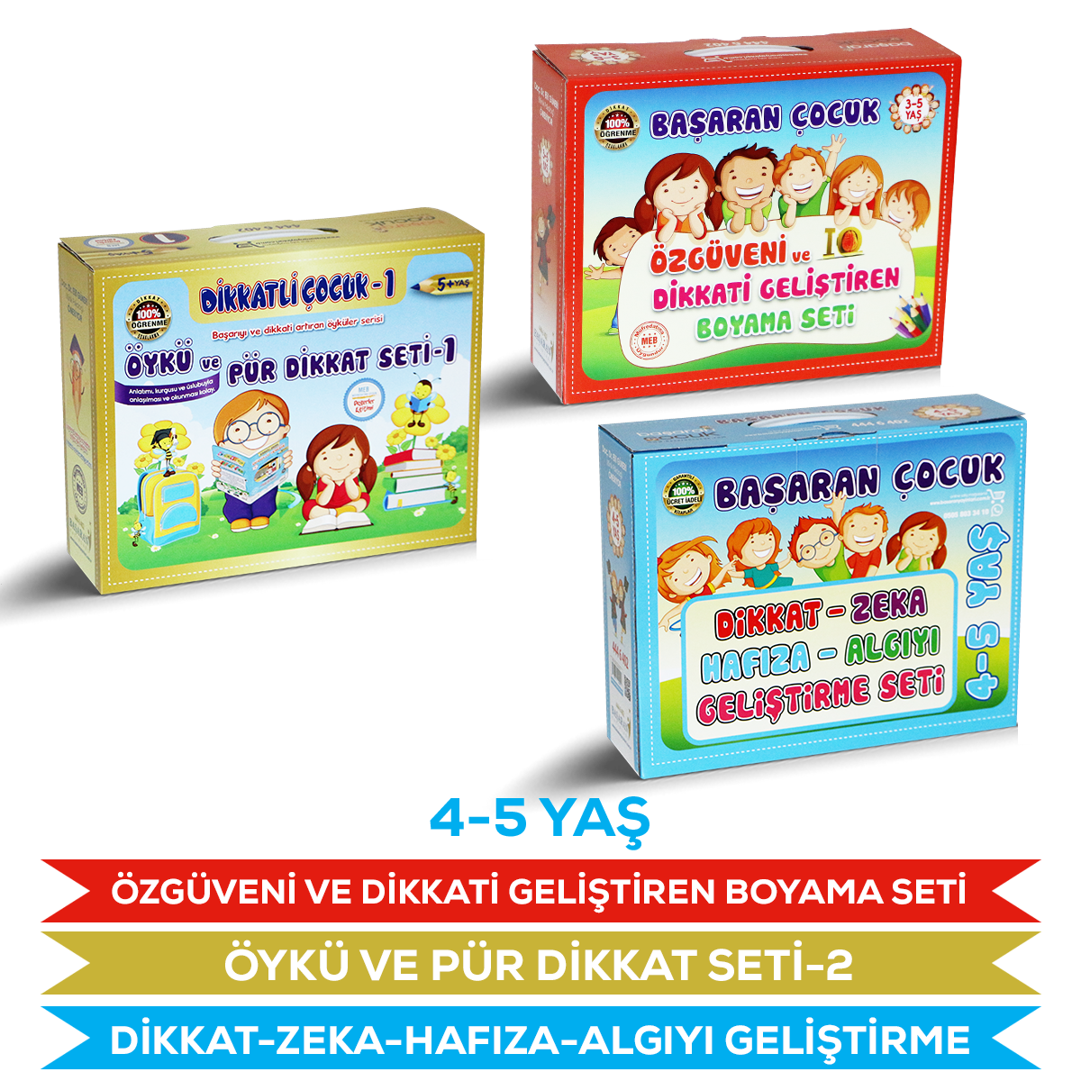 4-5 Yaş Dikkat Zeka Öykü Özgüven Seti